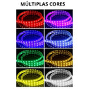 ENVIO NACIONAL - Fita de LED RGB colorida e à prova d'água com fonte e controle.