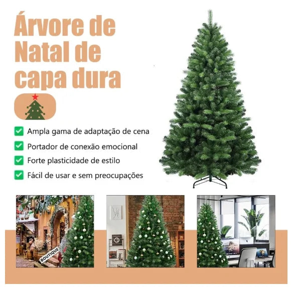 ENVIO NACIONAL - Árvore de Natal Verde 120cm/150cm/180cm com Galhos