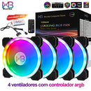 Cooler de 120 mm para gabinete de PC, conector RGB de 6 pinos
