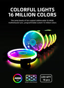 Cooler de 120 mm para gabinete de PC, conector RGB de 6 pinos